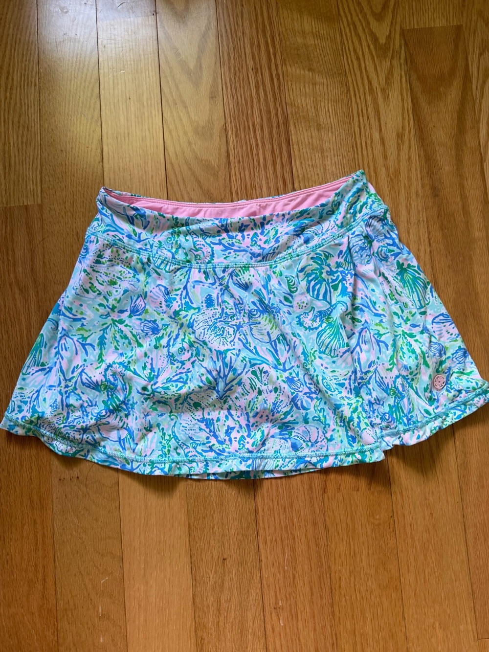 Lilly Pulitzer Women's Blue & Pink Floral Skirt